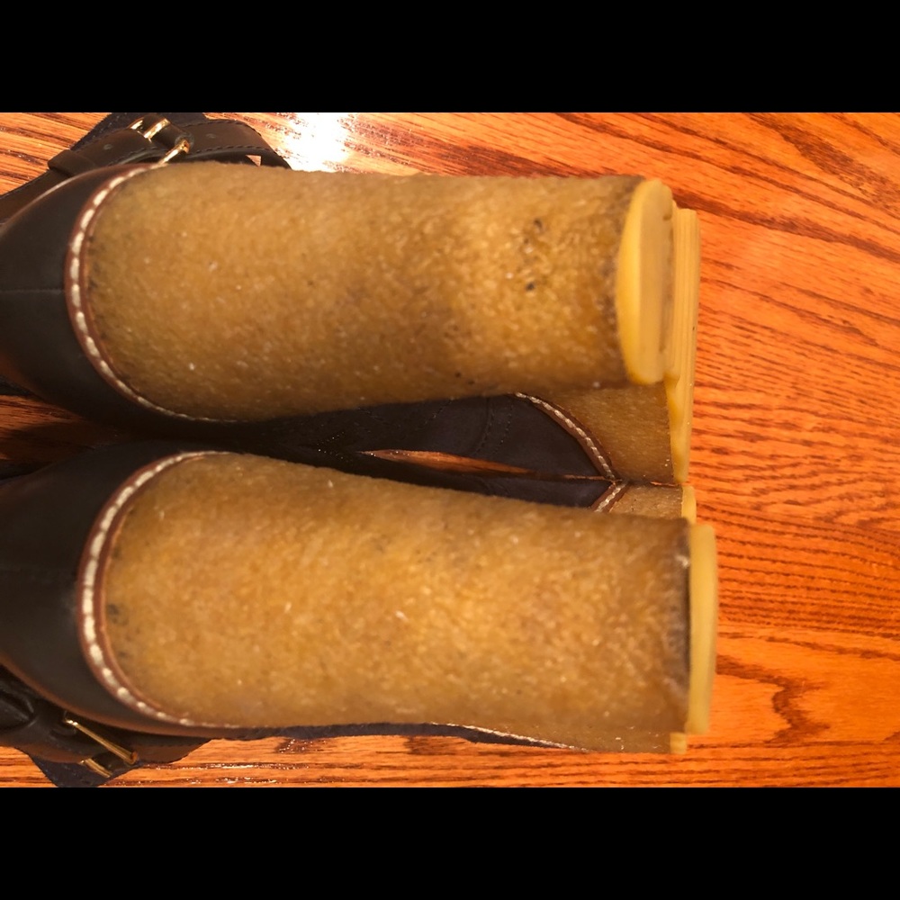 Tory Burch Suede Blue Wedge Boots size 7 - Picture 6 of 8